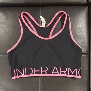 Under Armour Black and Pink Sports Bra